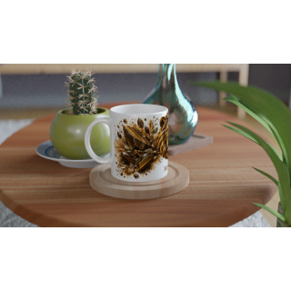 Mug personnalisable Lion en Œil de Tigre – Collection Le Bestiaire des Gemmes