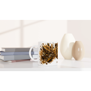 Mug personnalisable Lion en Œil de Tigre – Collection Le Bestiaire des Gemmes