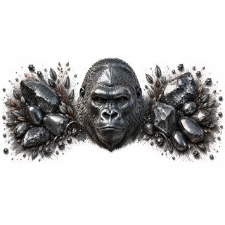 Mug personnalisable Gorille en Hématite – Collection Le Bestiaire des Gemmes