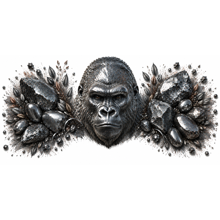 Mug personnalisable Gorille en Hématite – Collection Le Bestiaire des Gemmes