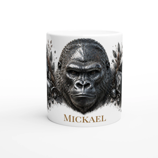 Mug personnalisable Gorille en Hématite – Collection Le Bestiaire des Gemmes