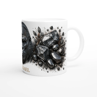 Mug personnalisable Gorille en Hématite – Collection Le Bestiaire des Gemmes