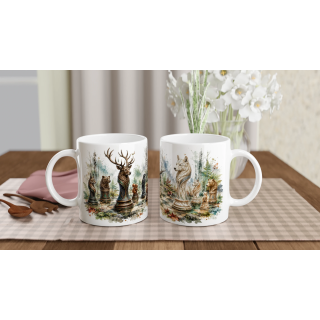 Mug Échiquier des Animaux de la Forêt – Collection Les Maîtres de l’Échiquier