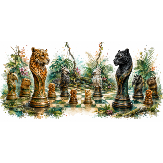 Mug Échiquier des Royaumes de la Jungle – Collection Les Maîtres de l’Échiquier