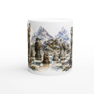 Mug Échiquier des Royaumes des Hautes Cimes – Collection Les Maîtres de l’Échiquier