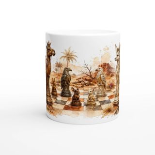 Mug Échiquier des Royaumes du Désert – Collection Les Maîtres de l’Échiquier