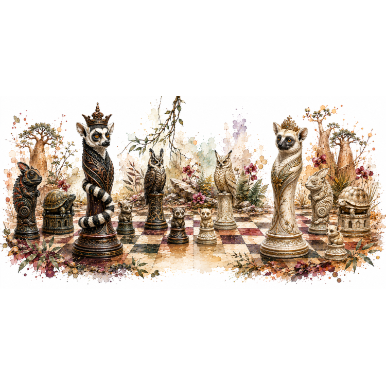 Mug Échiquier des Royaumes de Madagascar – Collection Les Maîtres de l’Échiquier