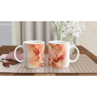 Mug Pivoine Précieuse Rose & Or – Collection Les Floraisons Précieuses