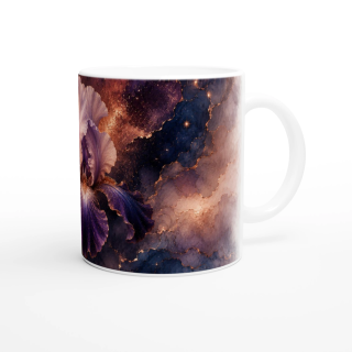 Mug Iris Précieux Violet & Cuivre – Collection Les Floraisons Précieuses