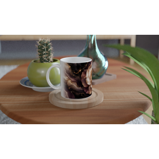 Mug Camélia Précieux Ivoire & Prune – Collection Les Floraisons Précieuses