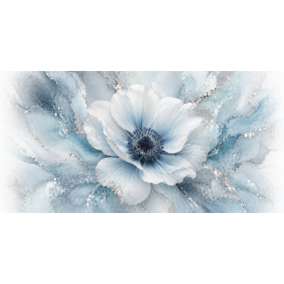 Mug Anémone Précieuse Bleu Glacier & Argent – Collection Les Floraisons Précieuses