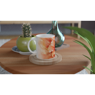 Mug Hibiscus Précieux Corail & Or – Collection Les Floraisons Précieuses