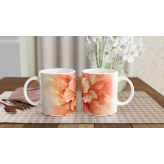 Mug Hibiscus Précieux Corail & Or – Collection Les Floraisons Précieuses