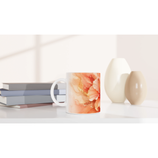 Mug Hibiscus Précieux Corail & Or – Collection Les Floraisons Précieuses
