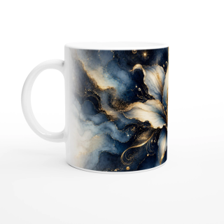 Mug Lys Précieux Bleu & Or – Collection Les Floraisons Précieuses