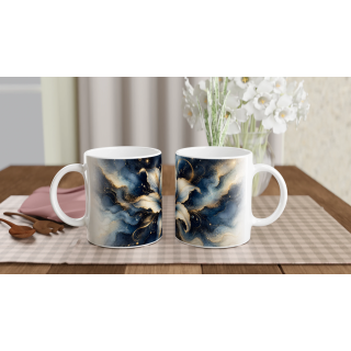 Mug Lys Précieux Bleu & Or – Collection Les Floraisons Précieuses