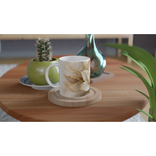 Mug Magnolia d’Ivoire & Or – Collection Les Floraisons Précieuses