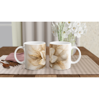 Mug Magnolia d’Ivoire & Or – Collection Les Floraisons Précieuses