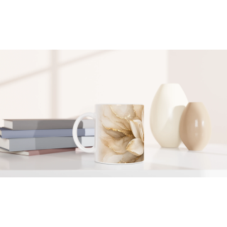 Mug Magnolia d’Ivoire & Or – Collection Les Floraisons Précieuses