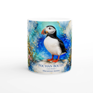 Mug Macareux moine « POC’HAN BOUTIN » – Bretagne – Collection La Faune des Régions
