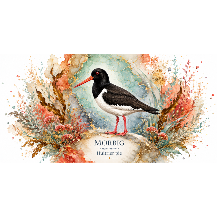 Mug Huîtrier pie « MORBIG » – Bretagne – Collection La Faune des Régions