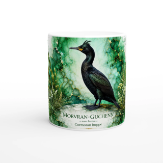 Mug Cormoran huppé « MORVRAN-GUCHENN » – Bretagne – Collection La Faune des Régions