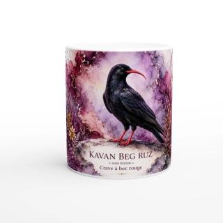 Mug Crave à bec rouge « KAVAN BEG RUZ » – Bretagne – Collection La Faune des Régions