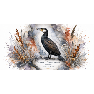Mug Grand Cormoran « Graund Cormoraun » – Normandie – Collection La Faune des Régions