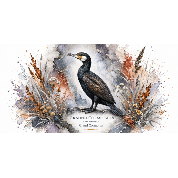 Mug Grand Cormoran « Graund Cormoraun » – Normandie – Collection La Faune des Régions