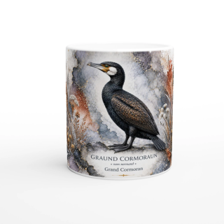 Mug Grand Cormoran « Graund Cormoraun » – Normandie – Collection La Faune des Régions