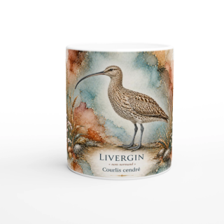 Mug Courlis cendré « LIVERGIN » – Normandie – Collection La Faune des Régions