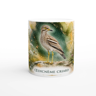 Mug Œdicnème criard – Pays de la Loire – Collection La Faune des Régions