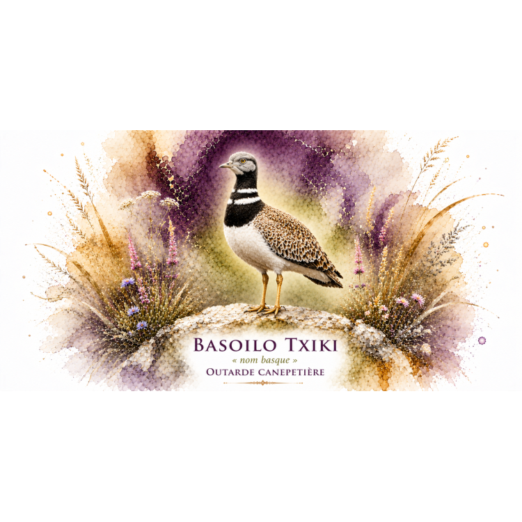 Mug Outarde canepetière « BASOILO TXIKI » – Nouvelle-Aquitaine – Collection La Faune des Régions