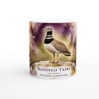 Mug Outarde canepetière « BASOILO TXIKI » – Nouvelle-Aquitaine – Collection La Faune des Régions