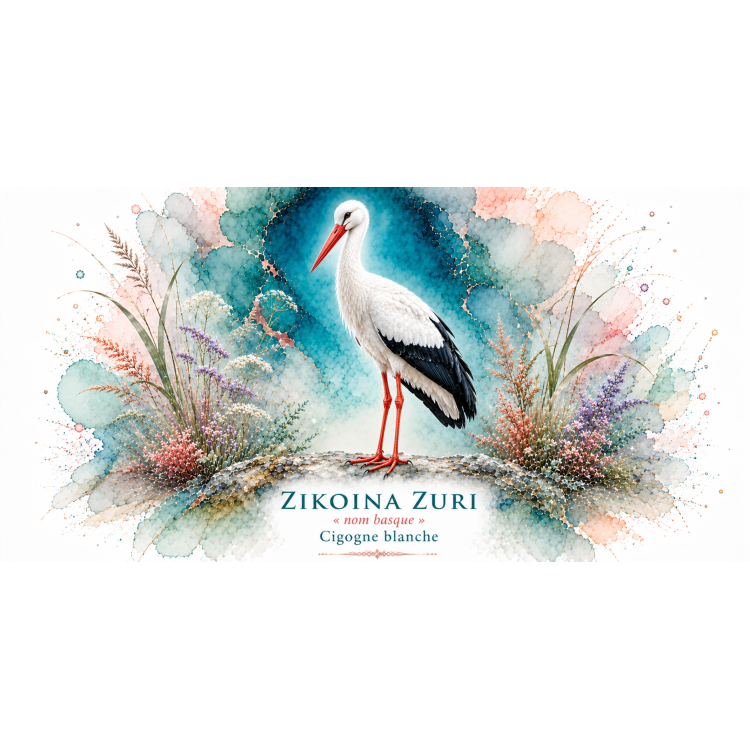Mug Cigogne blanche « ZIKOINA ZURI » – Nouvelle-Aquitaine – Collection La Faune des Régions