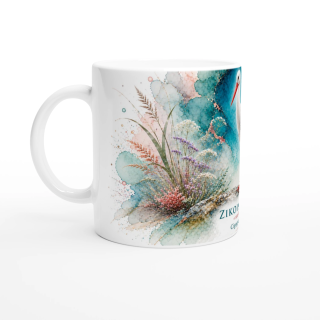 Mug Cigogne blanche « ZIKOINA ZURI » – Nouvelle-Aquitaine – Collection La Faune des Régions