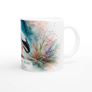 Mug Cigogne blanche « ZIKOINA ZURI » – Nouvelle-Aquitaine – Collection La Faune des Régions