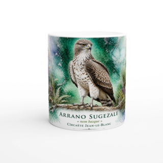 Mug Circaète Jean-le-Blanc « ARRANO SUGEZALE » – Nouvelle-Aquitaine – Collection La Faune des Régions