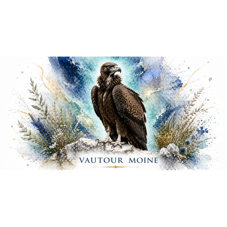 Mug Vautour moine – Occitanie – Collection La Faune des Régions