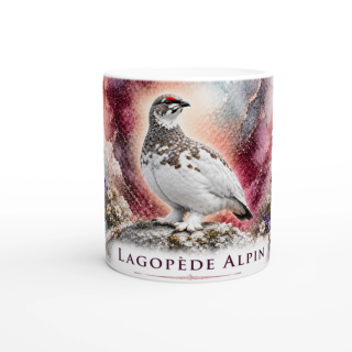 Mug Lagopède alpin – Auvergne-Rhône-Alpes – Collection La Faune des Régions