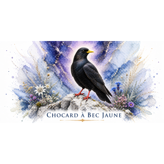 Mug Chocard à bec jaune – Auvergne-Rhône-Alpes – Collection La Faune des Régions