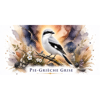 Mug Pie-grièche grise – Auvergne-Rhône-Alpes – Collection La Faune des Régions