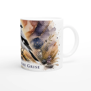 Mug Pie-grièche grise – Auvergne-Rhône-Alpes – Collection La Faune des Régions
