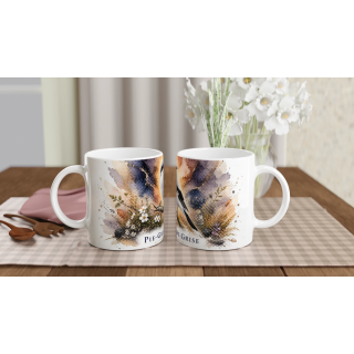 Mug Pie-grièche grise – Auvergne-Rhône-Alpes – Collection La Faune des Régions