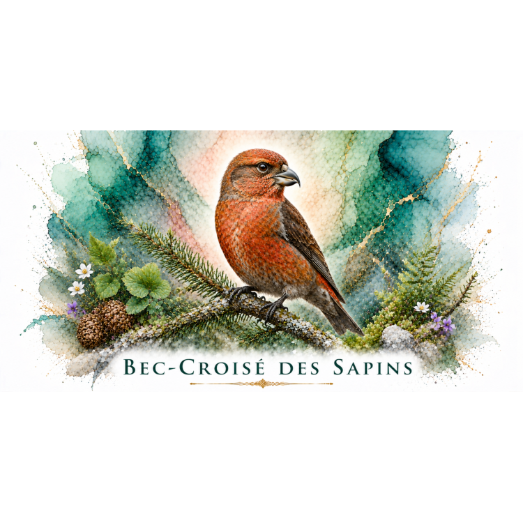 Mug Bec-croisé des sapins – Bourgogne-Franche-Comté – Collection La Faune des Régions