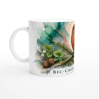 Mug Bec-croisé des sapins – Bourgogne-Franche-Comté – Collection La Faune des Régions