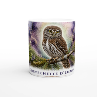 Mug Chevêchette d’Europe – Bourgogne-Franche-Comté – Collection La Faune des Régions