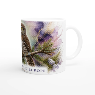 Mug Chevêchette d’Europe – Bourgogne-Franche-Comté – Collection La Faune des Régions