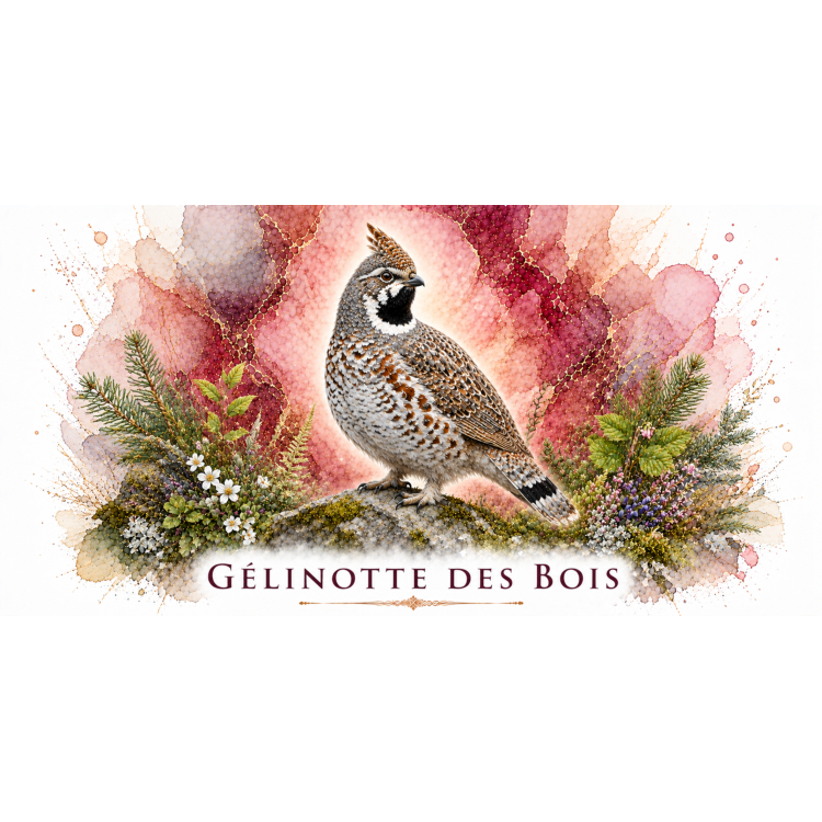 Mug Gélinotte des bois – Bourgogne-Franche-Comté – Collection La Faune des Régions