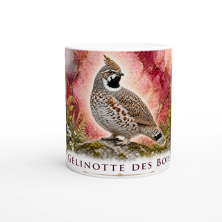 Mug Gélinotte des bois – Bourgogne-Franche-Comté – Collection La Faune des Régions